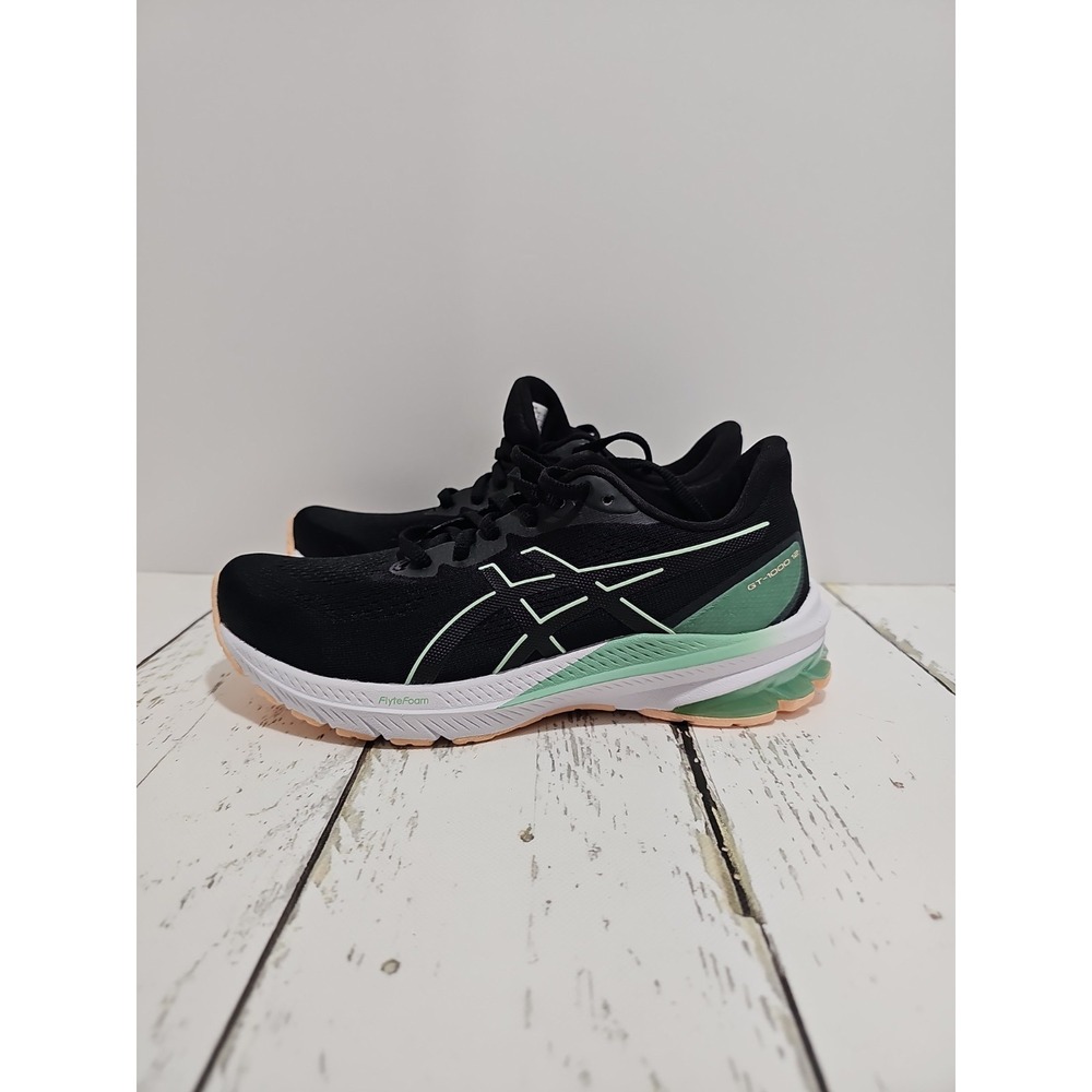 ASICS GT-1000 12 Women Running Shoes Black Mint Tint Sneakers Size 6 - Picture 8 of 16
